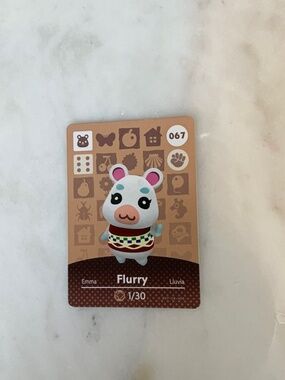 Flurry 067 Animal Crossing NINTENDO Amiibo Card Series 1 MINT NEW HORIZON